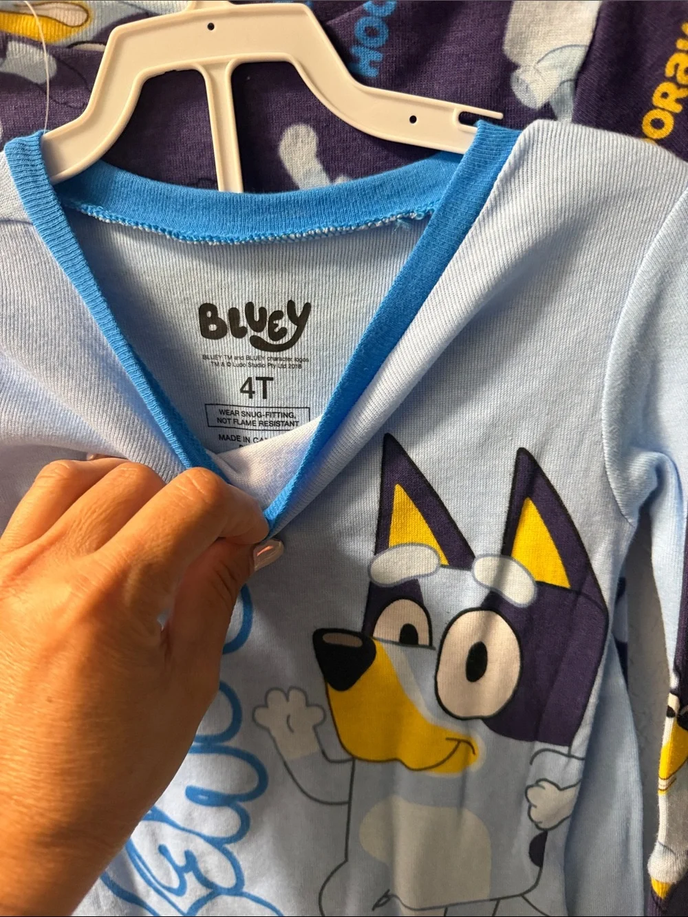 Blue 'Hooray Bluey' Kids Pajama Set 2 sets